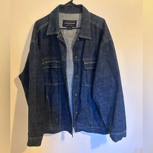 Vtg Phat Farm Denim Jacket Mens Hip Hop Y2K Trucker Hong Kong 3XL